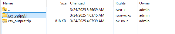 zipped folder on Linux virtual machine