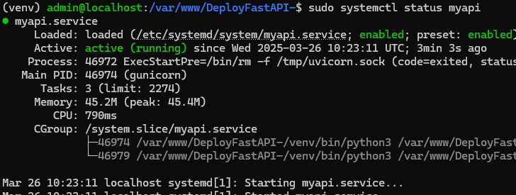 Check systemctl service status