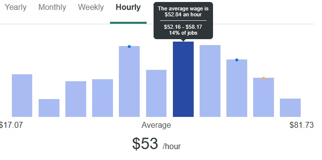 Average Hourly Wage For FastAPI Software Developers