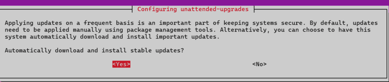 Unattended Updates Linux Server Allow