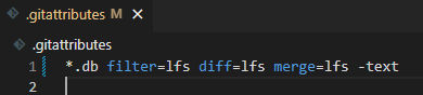 .gitattributes file created git lfs 
