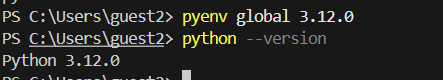 Check Python Version in Powershell Screenshot