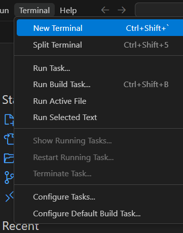 Install Python on Windows Step 1 Screenshot - Open Terminal