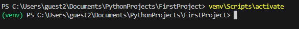 Activate Python Venv on Windows 