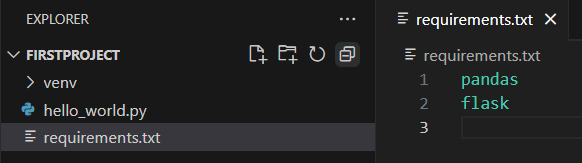 pip install -r requirements.txt Vs Code Windows