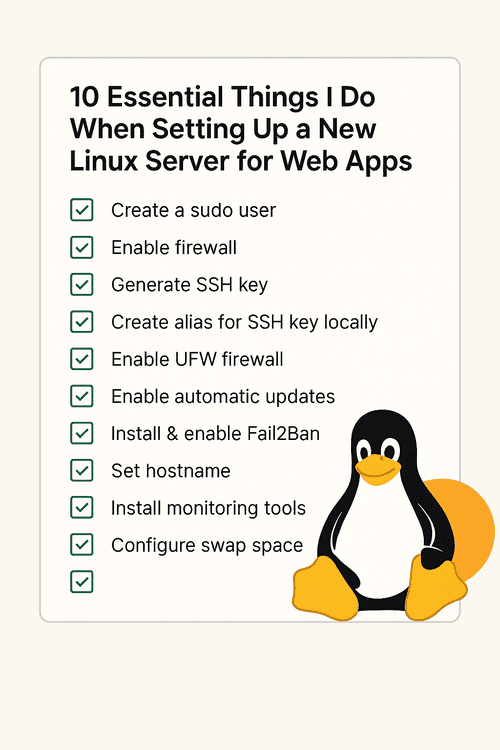 New Linux Server? Do These 10 Things First (Checklist ✅)